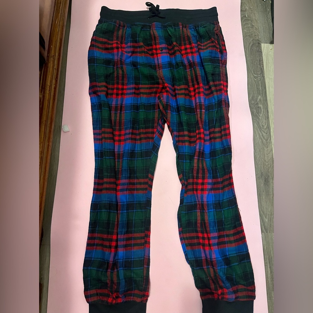 Plaid Mens Bottoms in Red, Blue, and Green